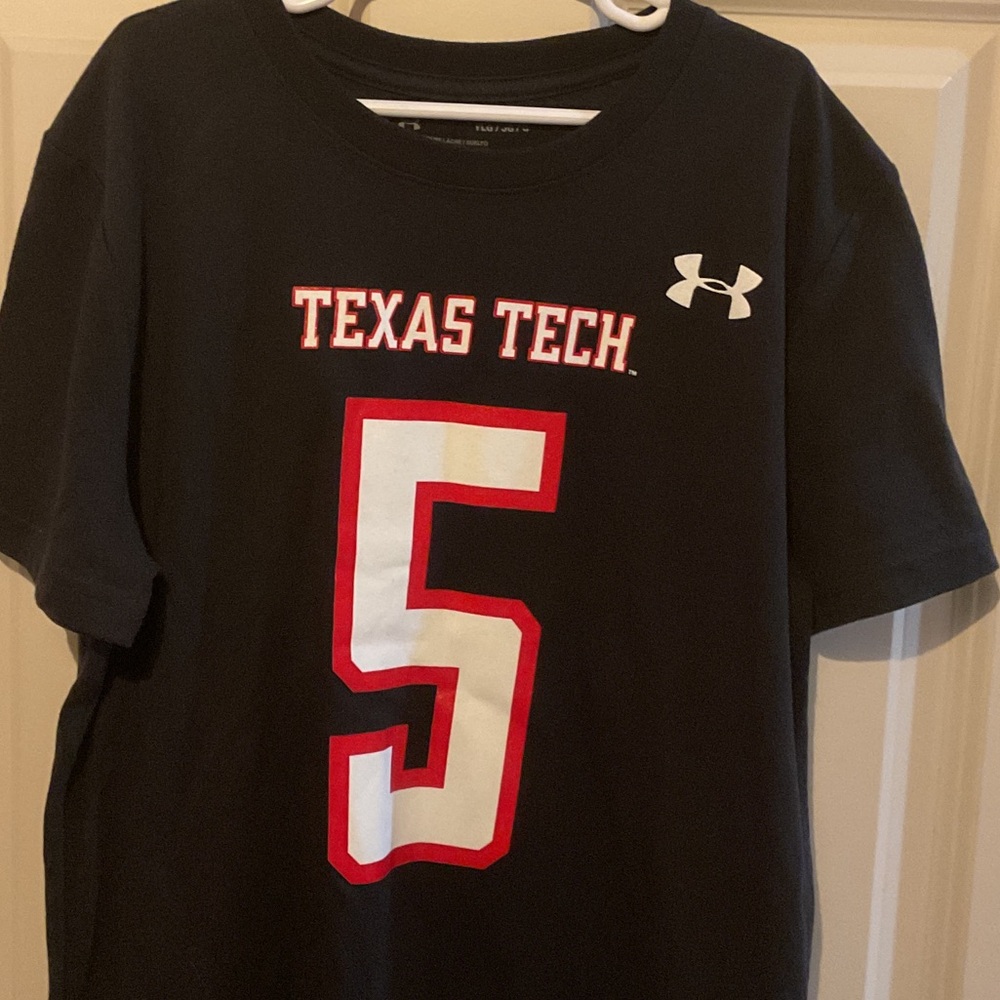 Under Armour Black Texas Tech #5 Graphic Tee